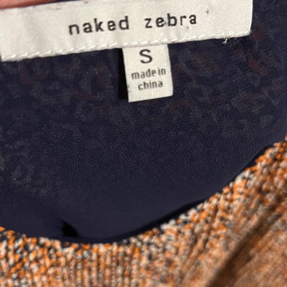 Naked Zebra Women’s Multi Textured in Abstract Print Flowy Tank Top Sz-S - Picture 4 of 5